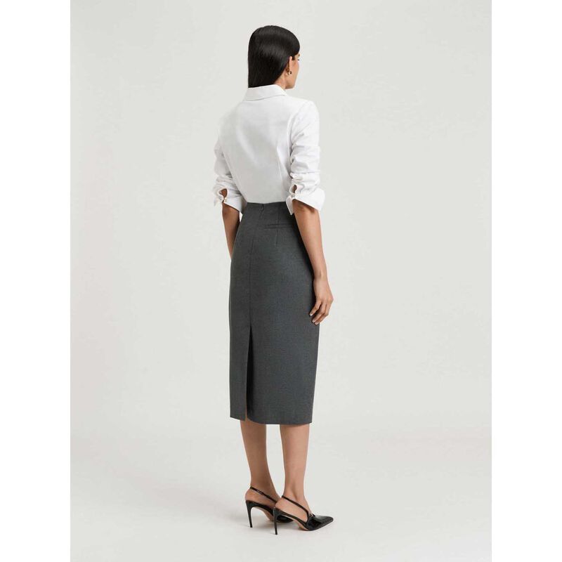 Veronika Maine Melange Suiting Pencil Skirt image number 1